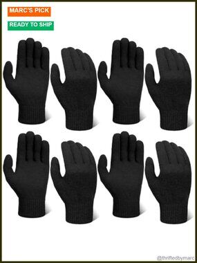 Wool Liner Gloves for Cold Weather Outdoor Ski Army Gloves Men